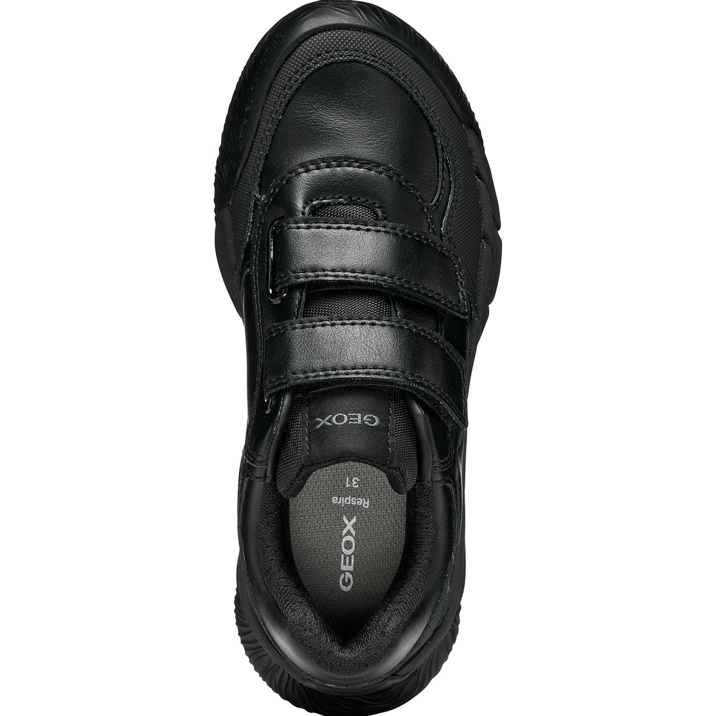 Geox Flexyper Pro Black School Sneakers