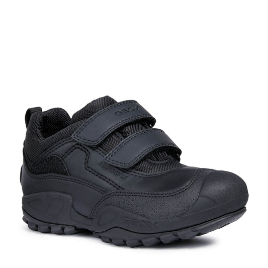 Geox New Savage Abx Black Waterproof School Shoes