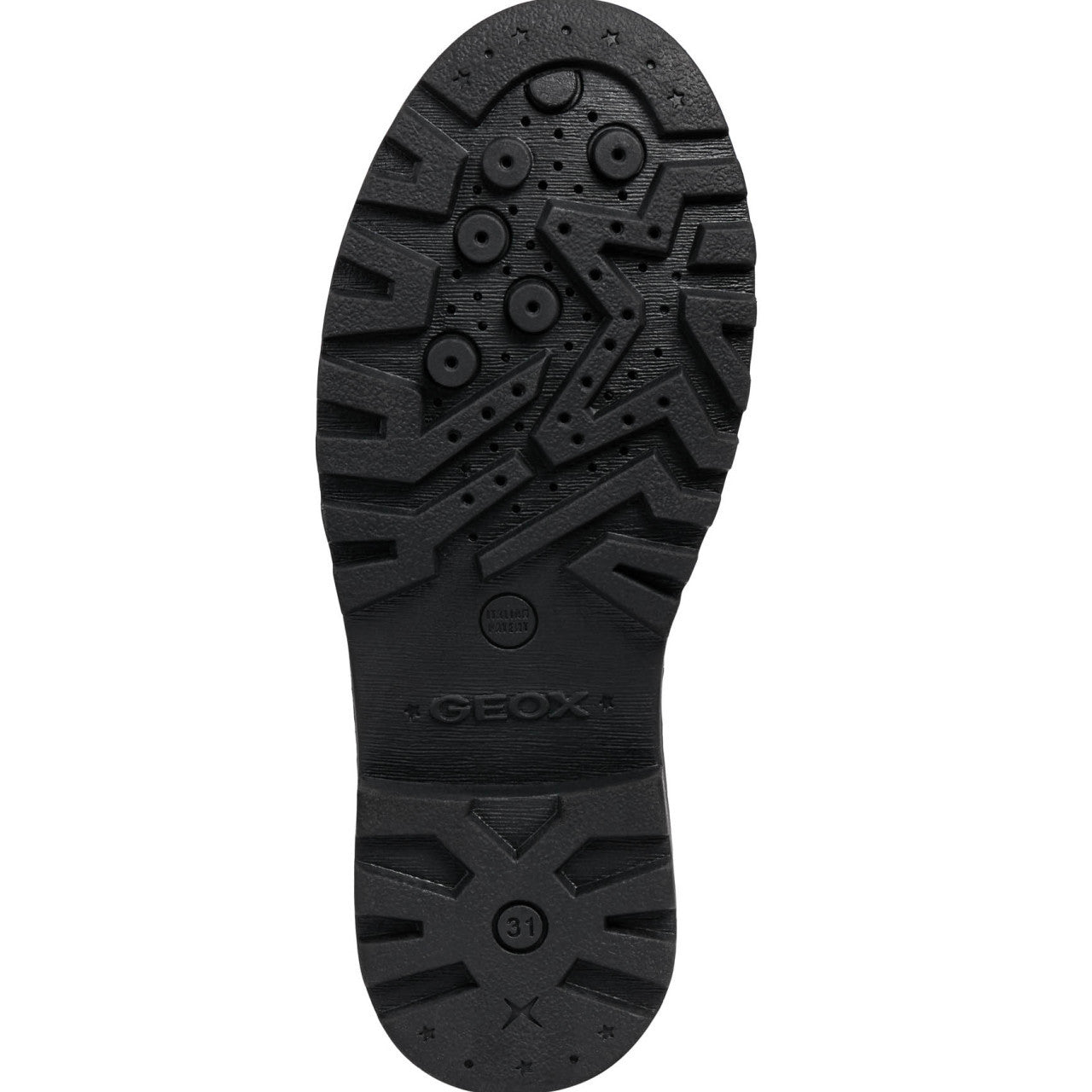 Geox Casey Black Patent School Shoes