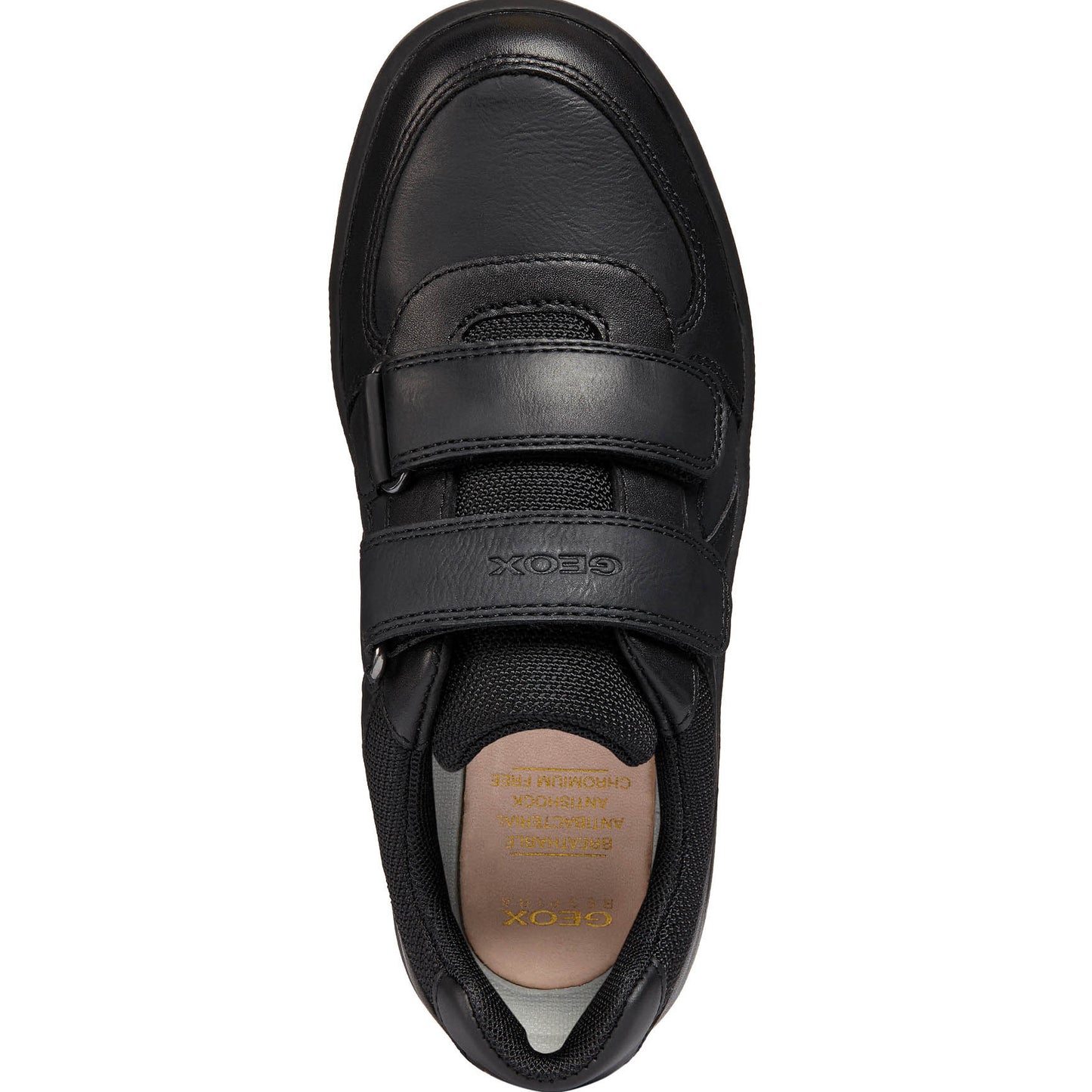 Geox Arzach Black School Shoes