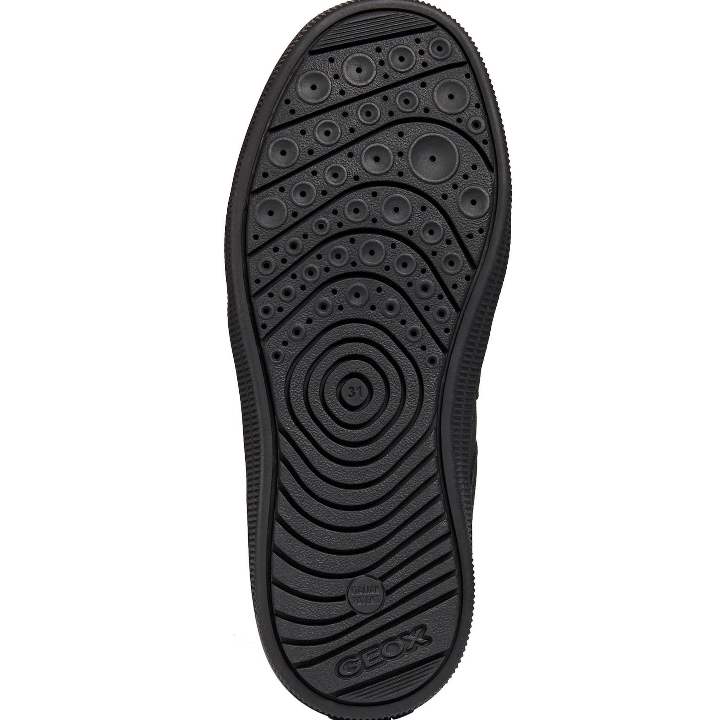 Geox Arzach Black School Shoes