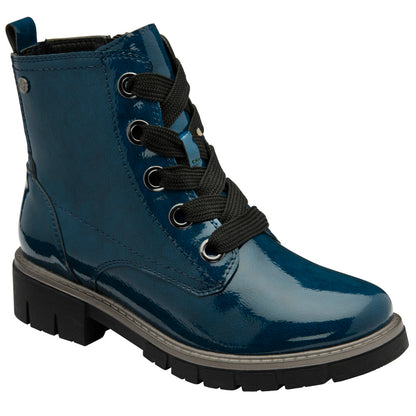 Lotus Jojo Blue Patent Boots