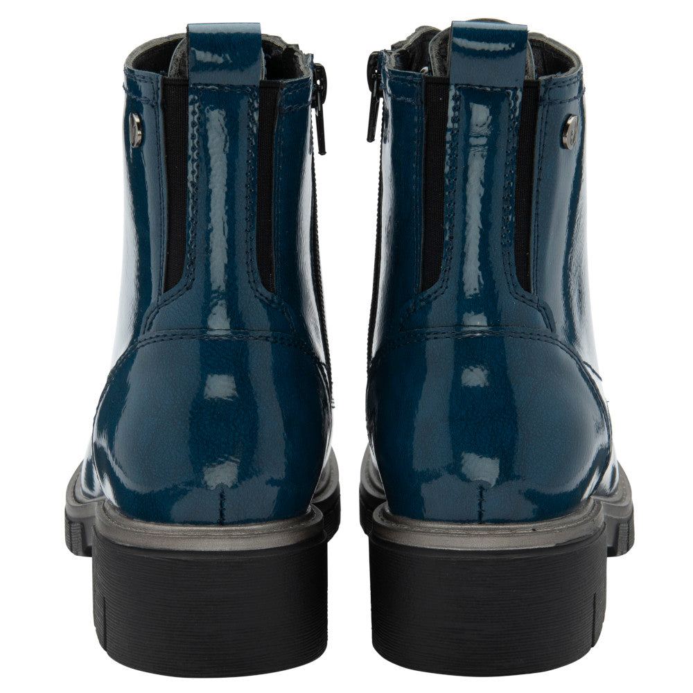 Lotus Jojo Blue Patent Boots