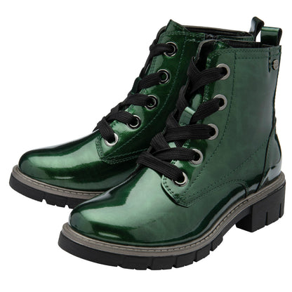 Lotus Jojo Green Patent Boots