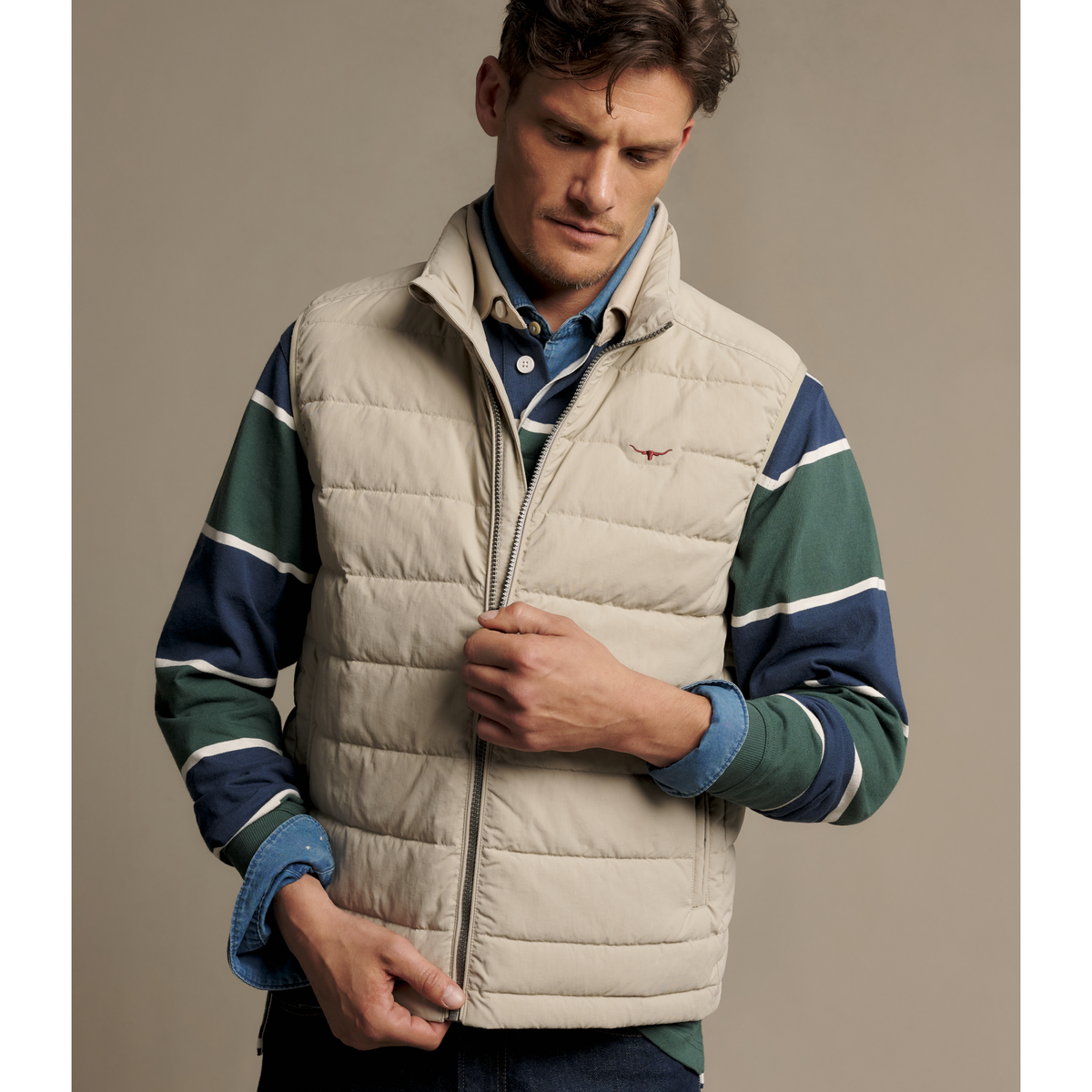 RM Williams Rydal Almond Padded Vest