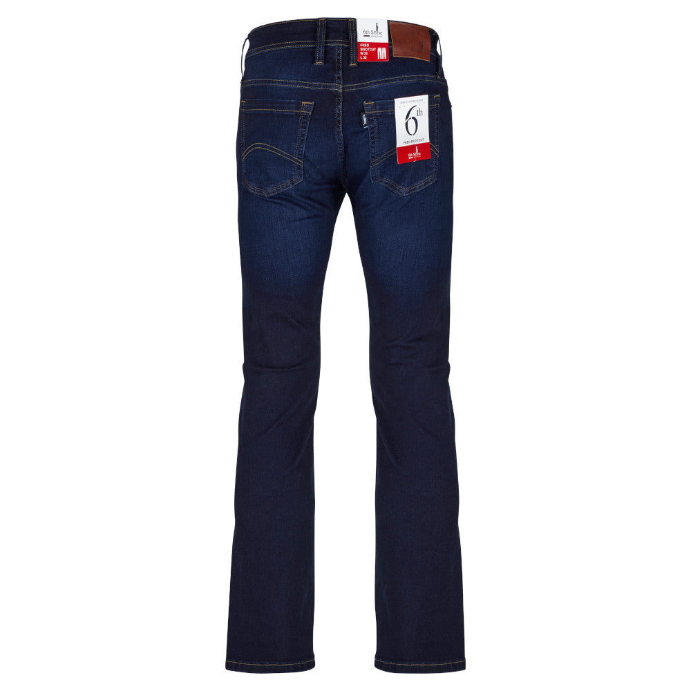 6th Sense Fred Prussian Blue Bootcut Jeans