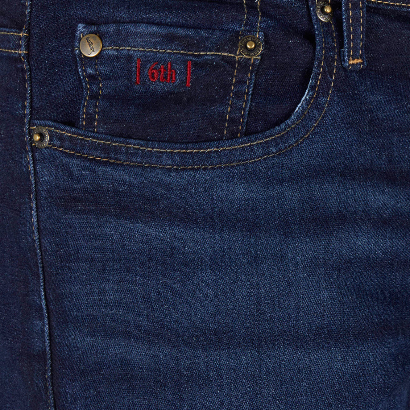 6th Sense Fred Prussian Blue Bootcut Jeans