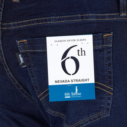 6th Sense Nevada Prussian Blue Straight Leg Jeans