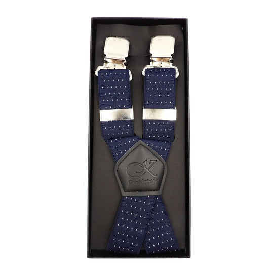 Knightsbridge Navy Pin Dot Braces