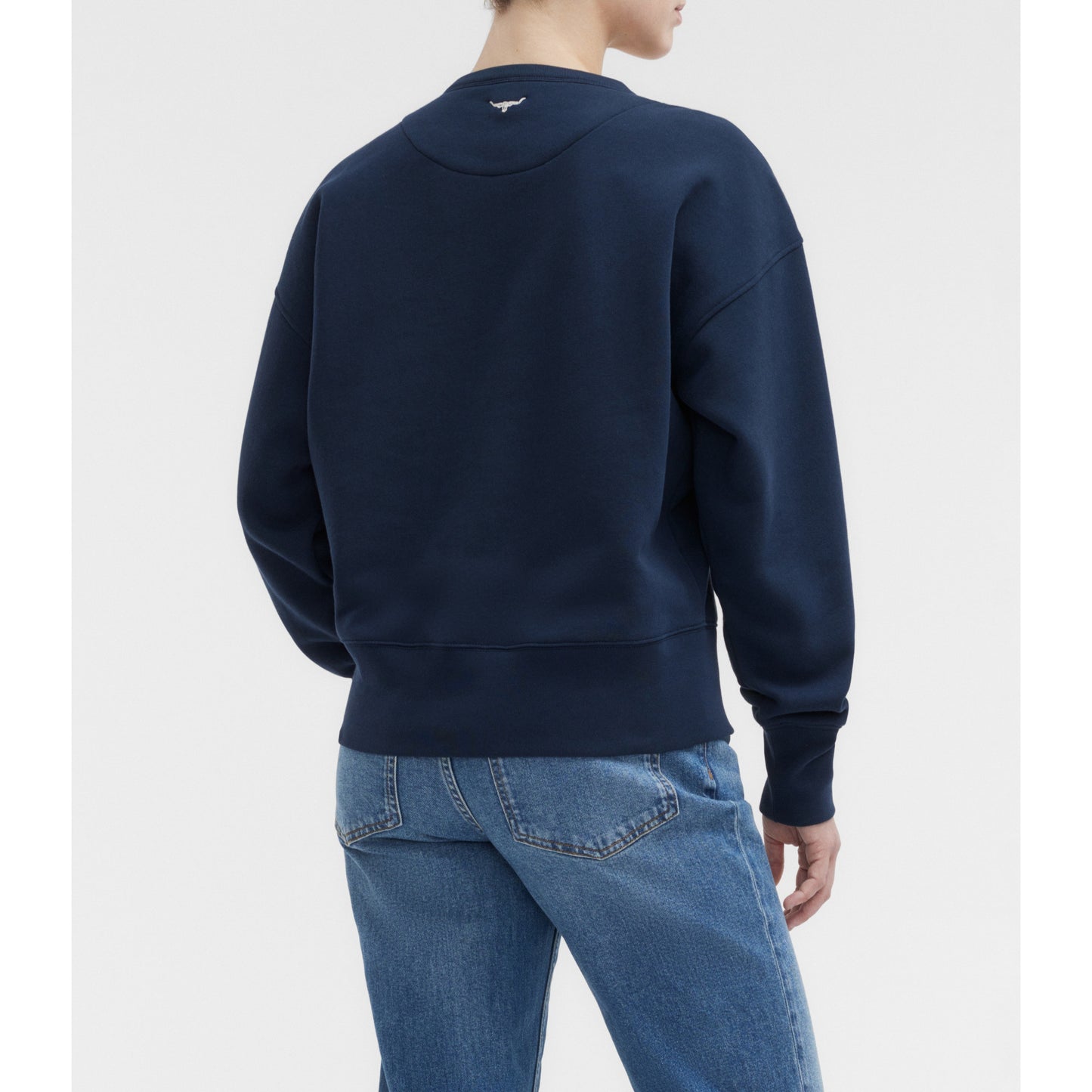 RM Williams Horseshoe Navy Crew Sweatshirt