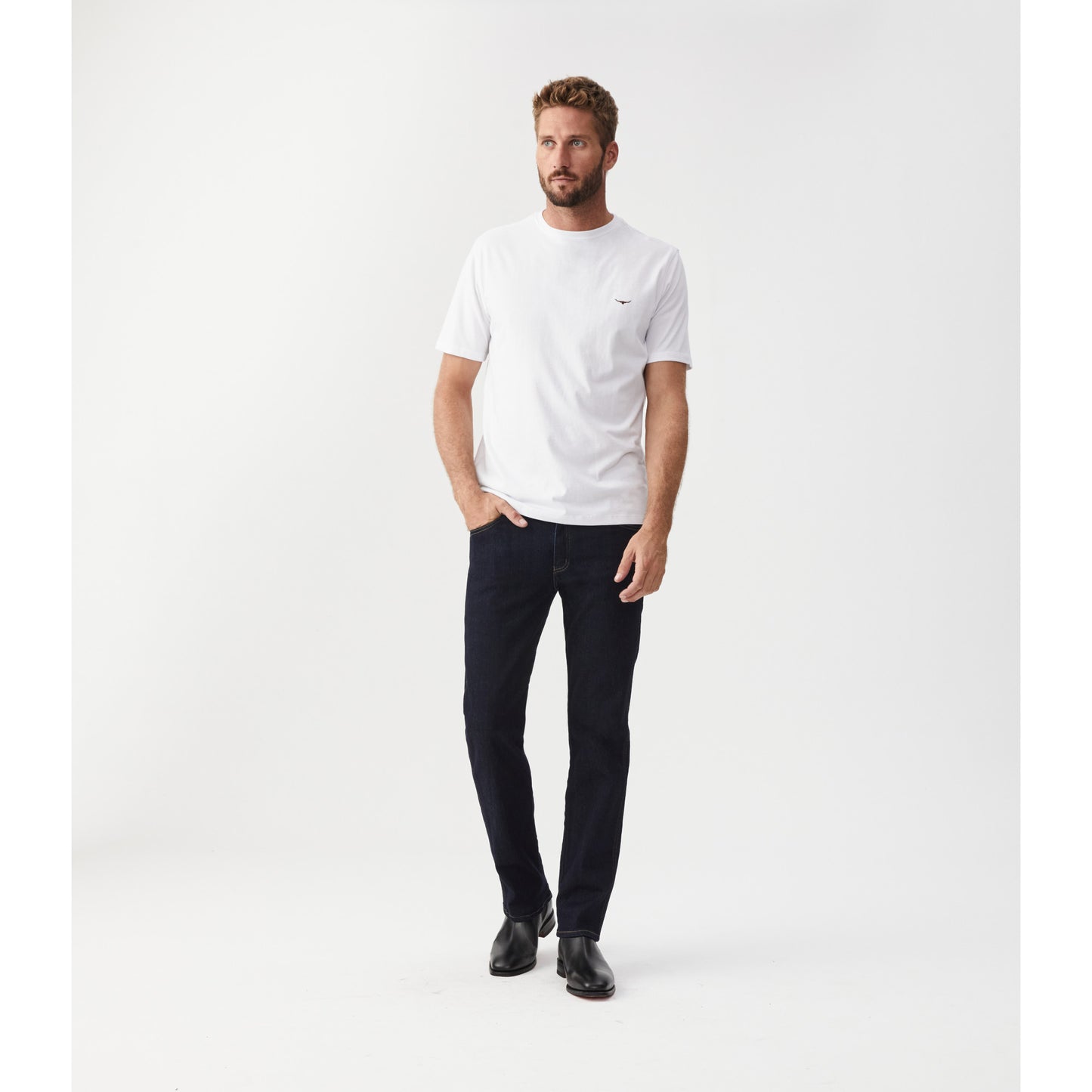 RM Williams White Parson T-Shirt