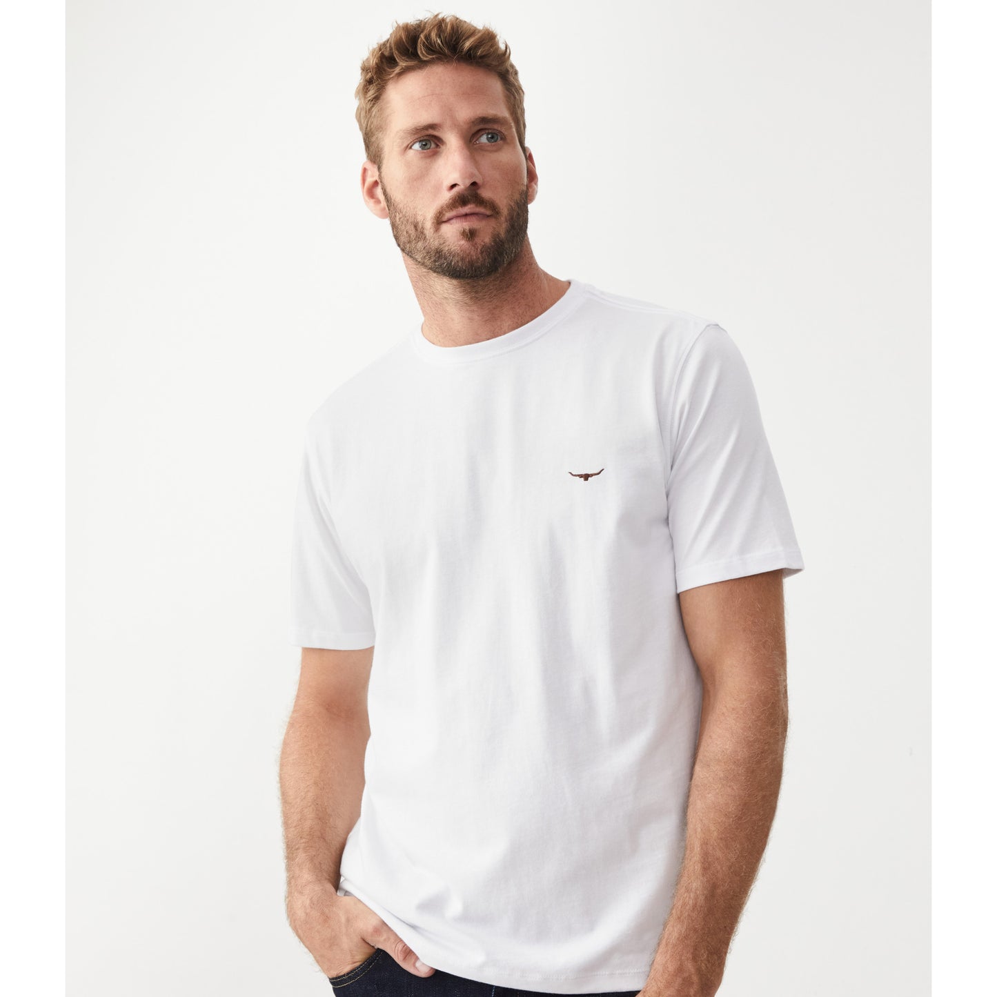 RM Williams White Parson T-Shirt
