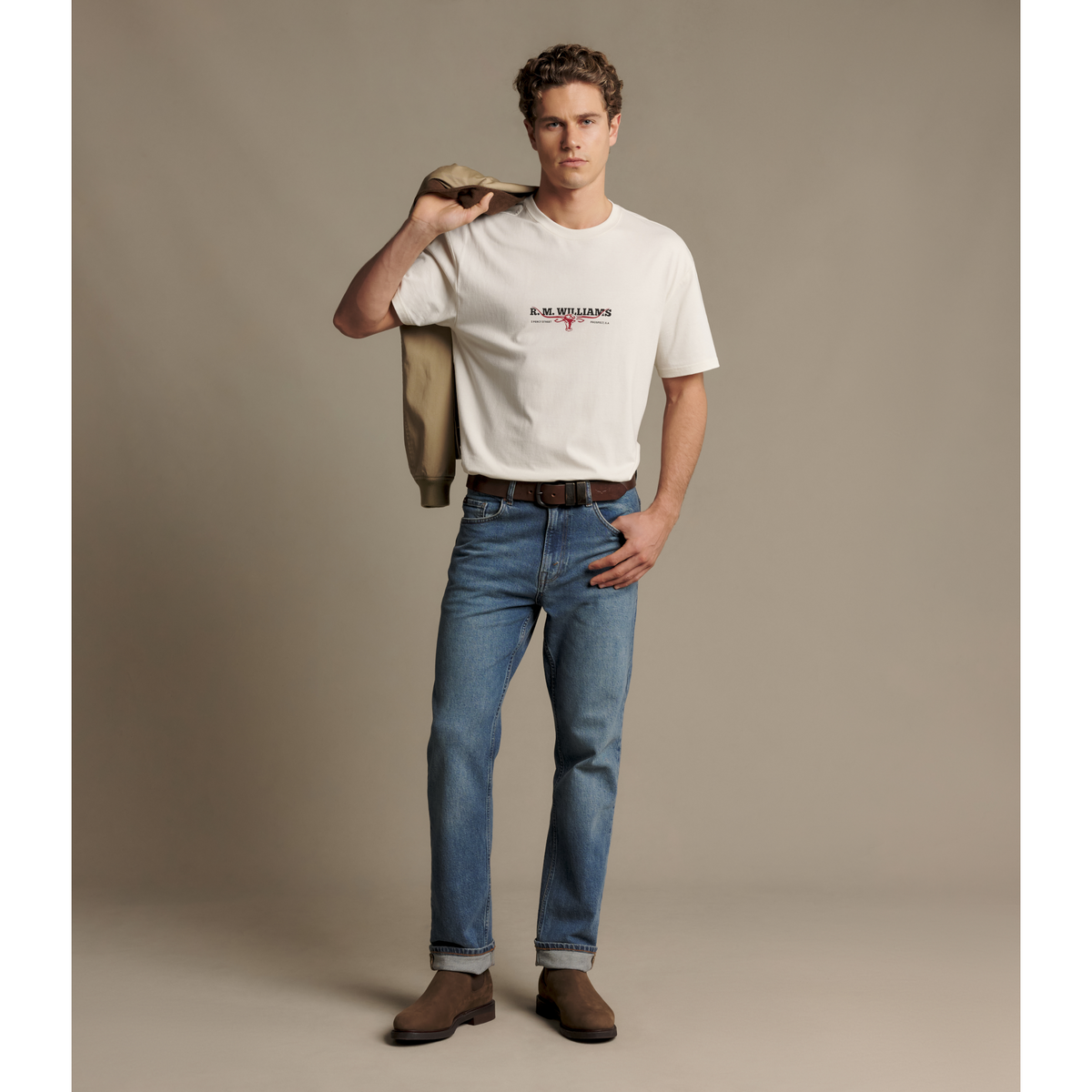 RM Williams Holt Vintage White T-Shirt