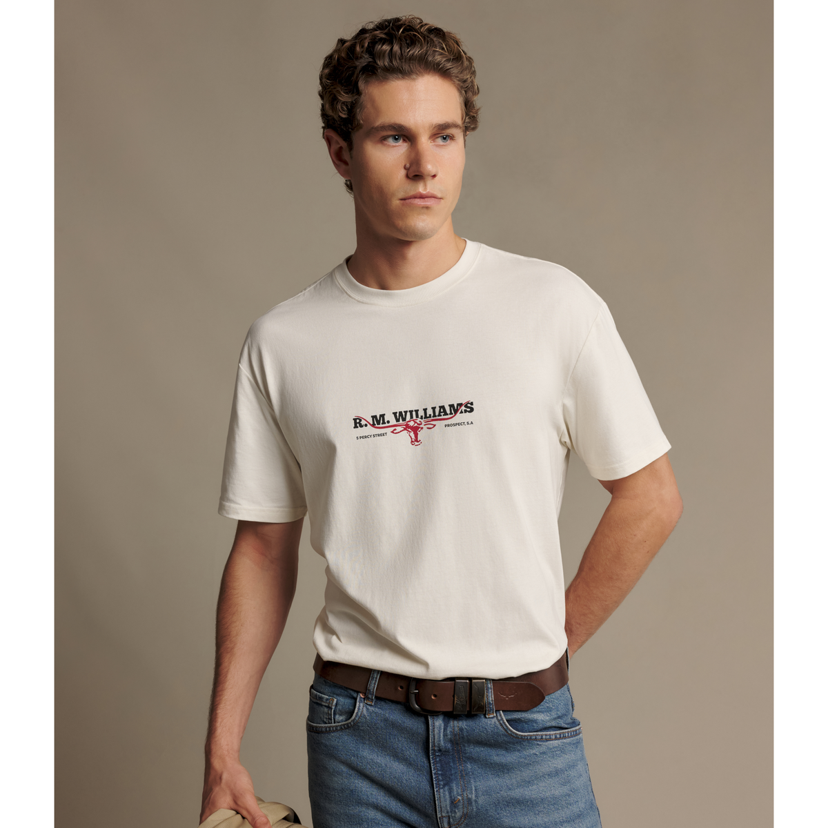 RM Williams Holt Vintage White T-Shirt
