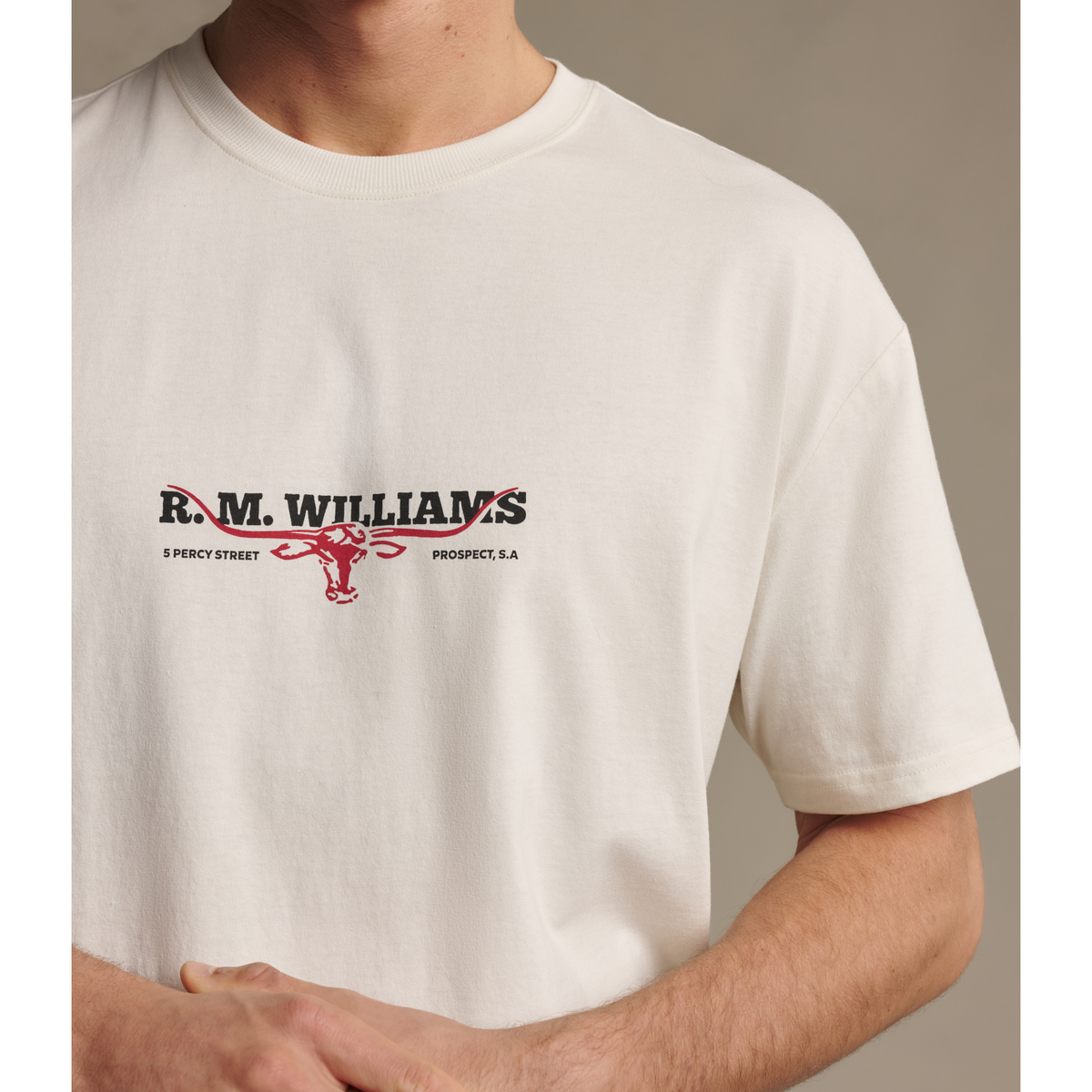 RM Williams Holt Vintage White T-Shirt