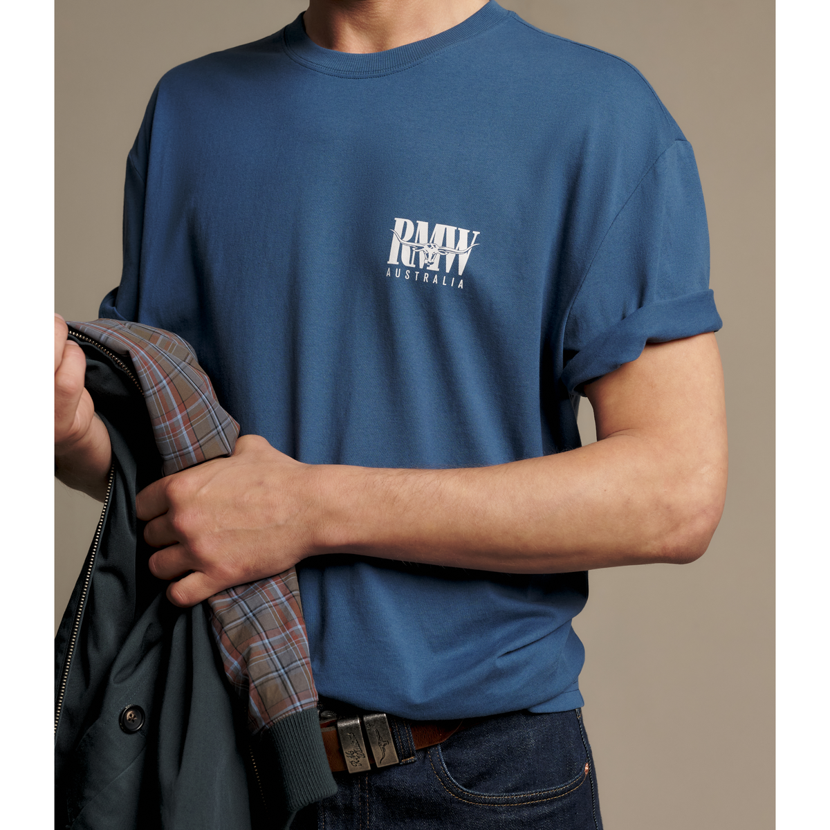 RM Williams Classic R.M.W. Mid Blue T-Shirt