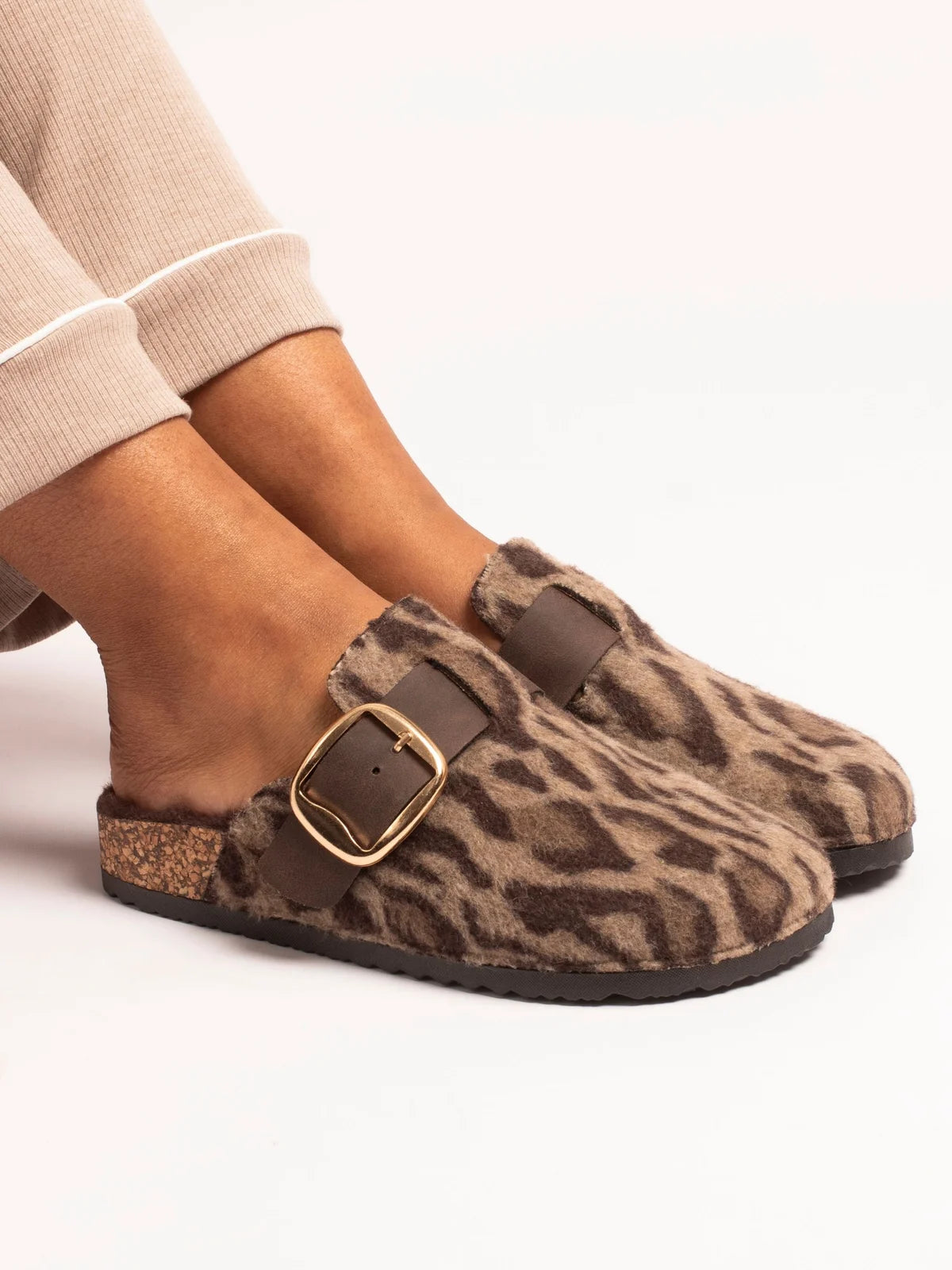 Lunar Oakley Ocelot Mule Slipper Ocelot