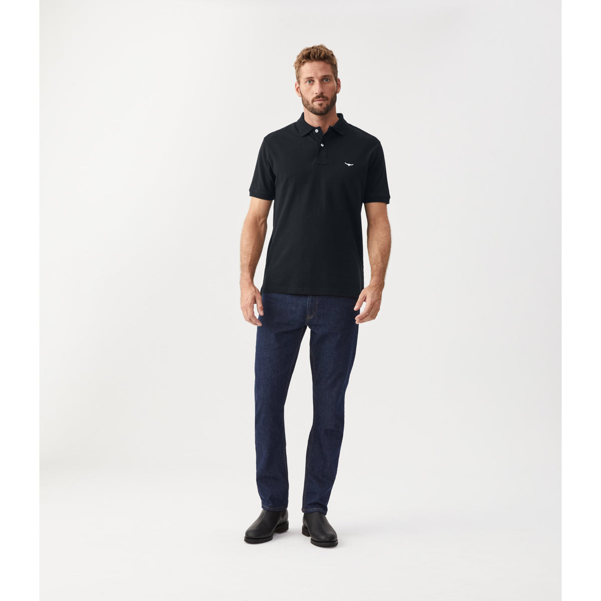 RM Williams Rod Navy Polo Shirt