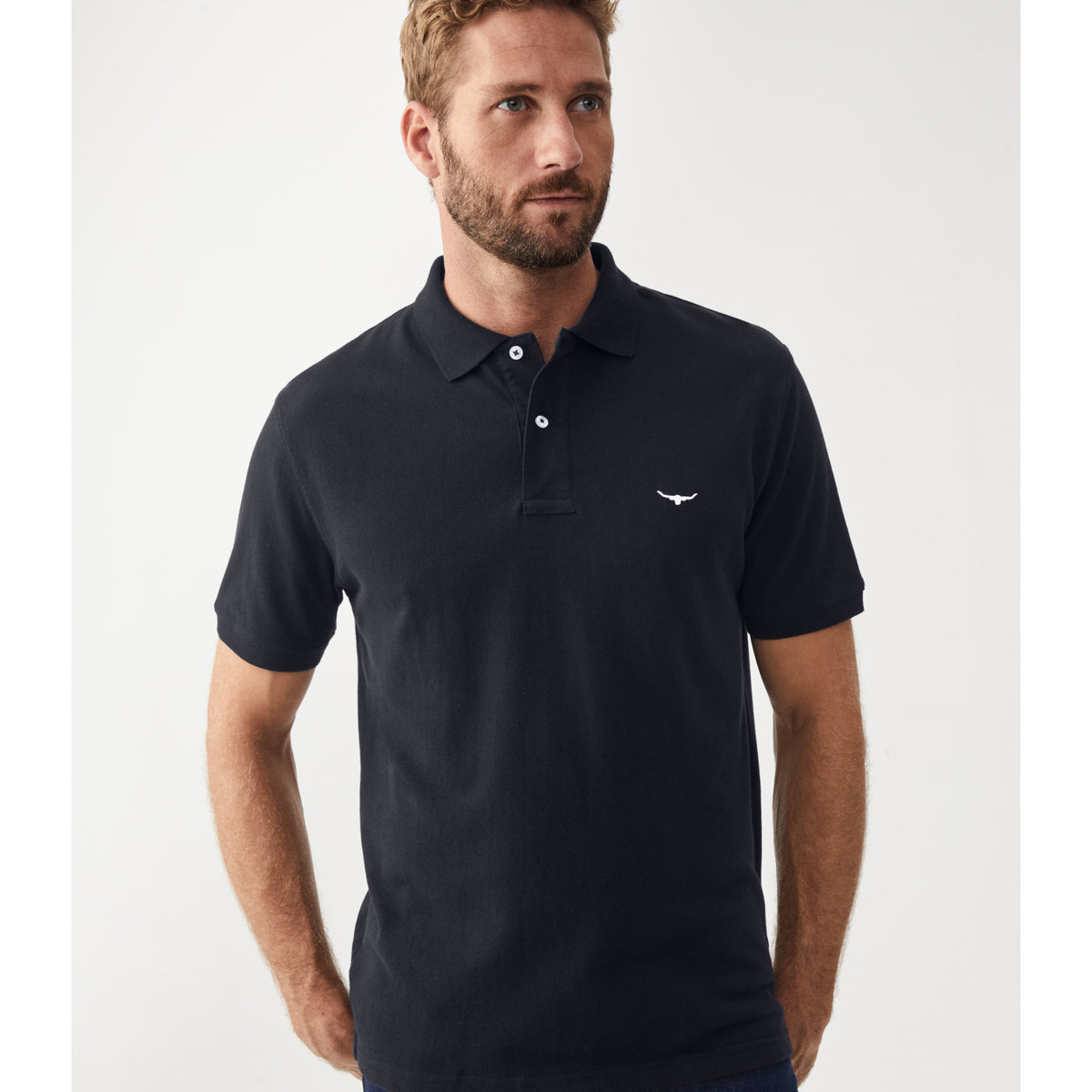 RM Williams Rod Navy Polo Shirt