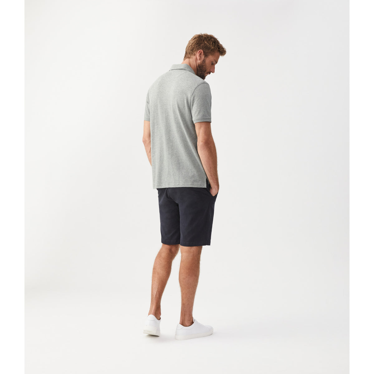 RM Williams Rod Grey Marle Polo Shirt