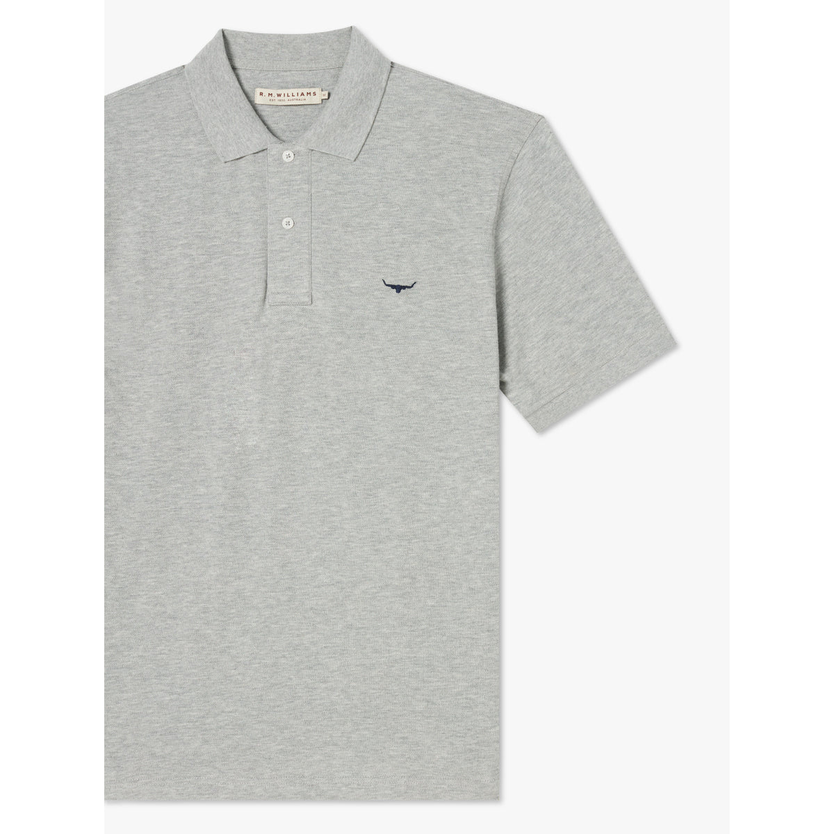 RM Williams Rod Grey Marle Polo Shirt