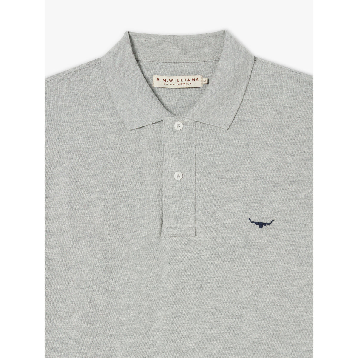 RM Williams Rod Grey Marle Polo Shirt