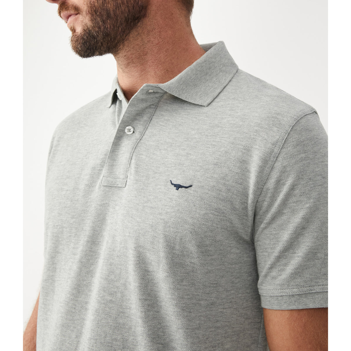 RM Williams Rod Grey Marle Polo Shirt