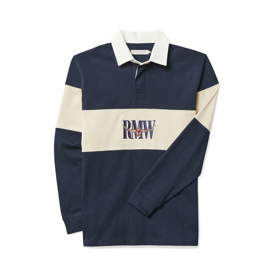 RM Williams Heritage Navy Sand Rugby Top