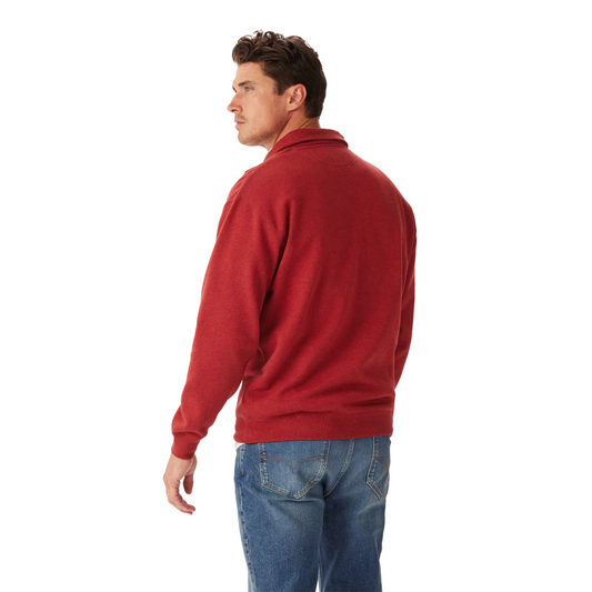 RM Williams Mulyungarie Red Marle 1/4 Zip Sweatshirt