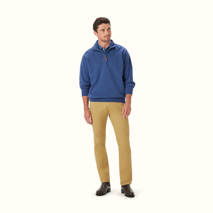 RM Williams Mulyungarie Blue Marle 1/4 Zip Sweatshirt