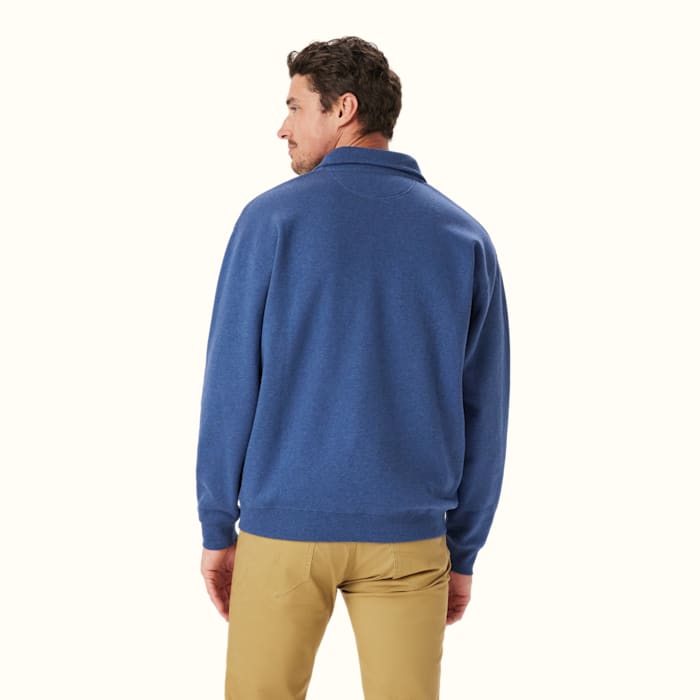 RM Williams Mulyungarie Blue Marle 1/4 Zip Sweatshirt