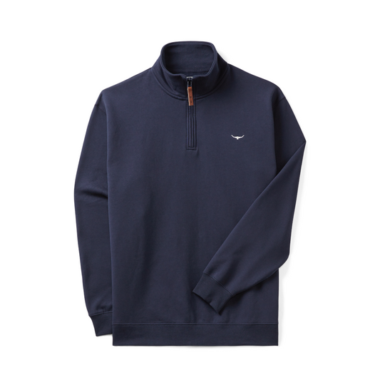 RM Williams Mulyungarie Navy 1/4 Zip Sweatshirt