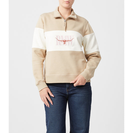 RM Williams Trickett Panel Sand Sweatshirt
