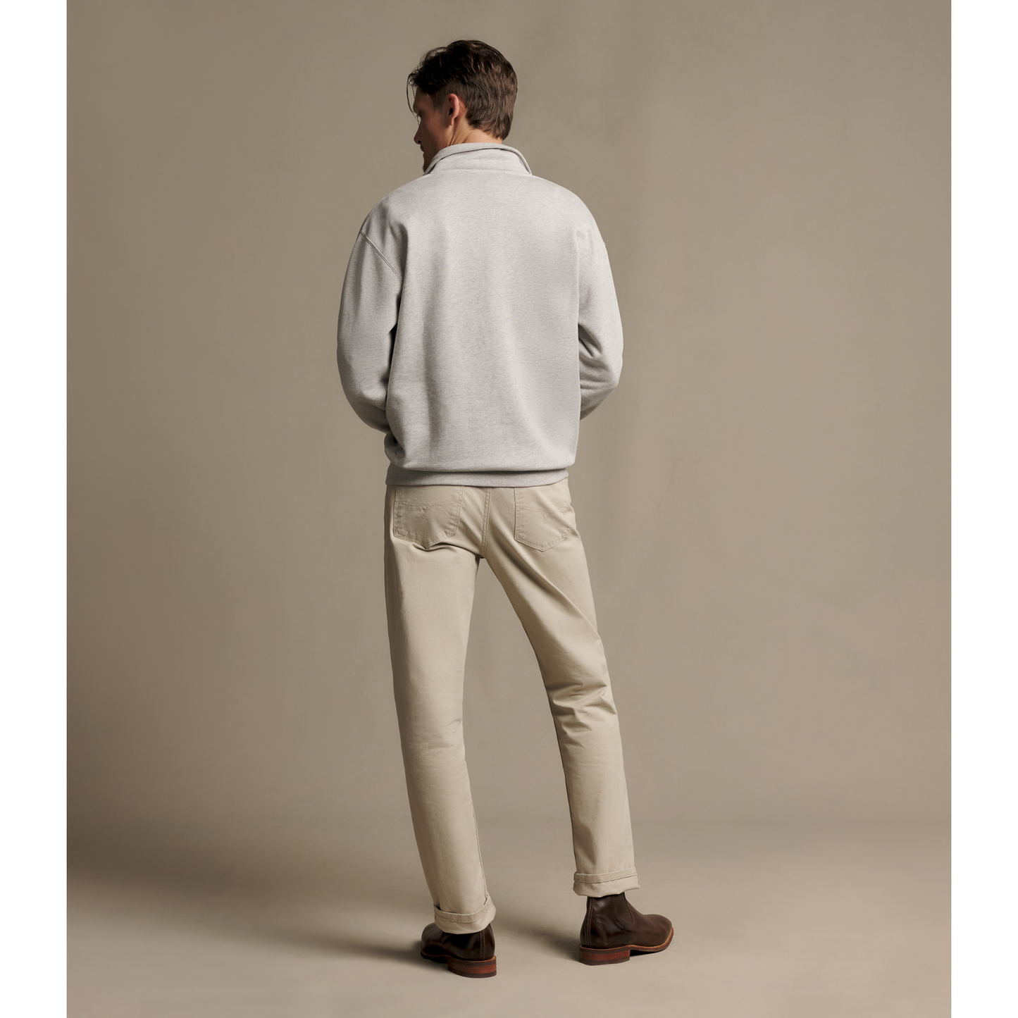 RM Williams Mulyungarie Grey Marle 1/4 Zip Sweatshirt
