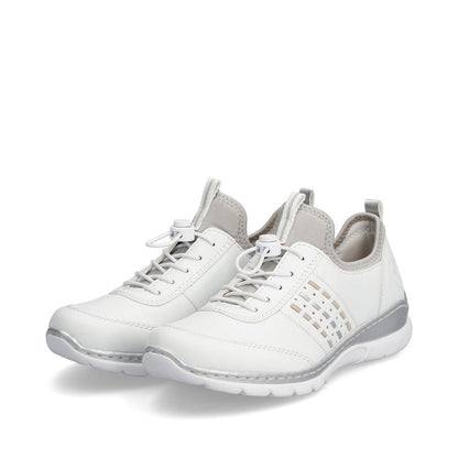 Rieker L3259-80 White/Rose/Silver/Pearl Cloud Casual Shoes