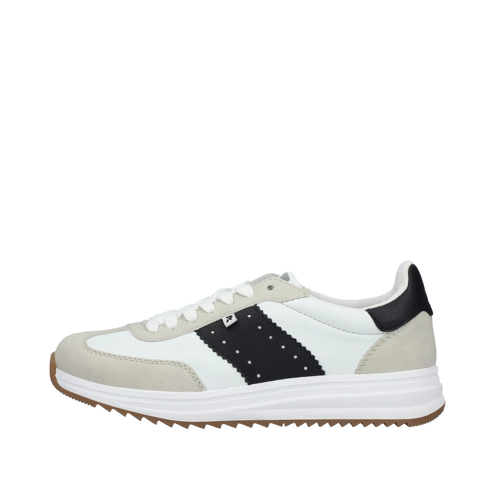 Rieker L5802-40 White Light Grey Black Trainers