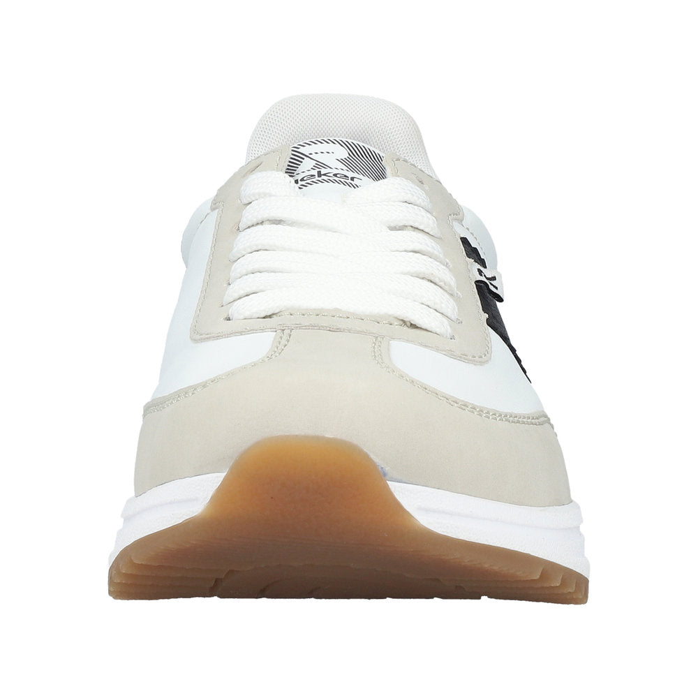 Rieker L5802-40 White Light Grey Black Trainers