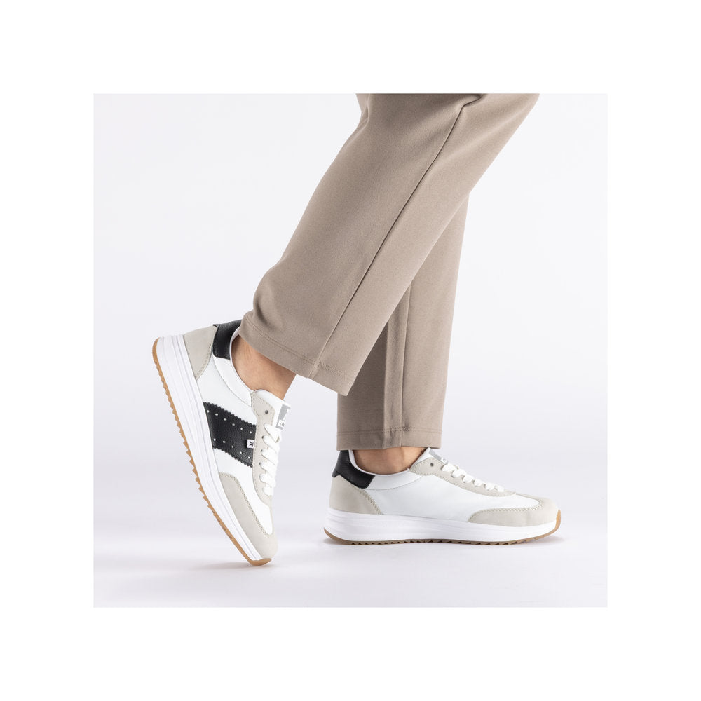Rieker L5802-40 White Light Grey Black Trainers