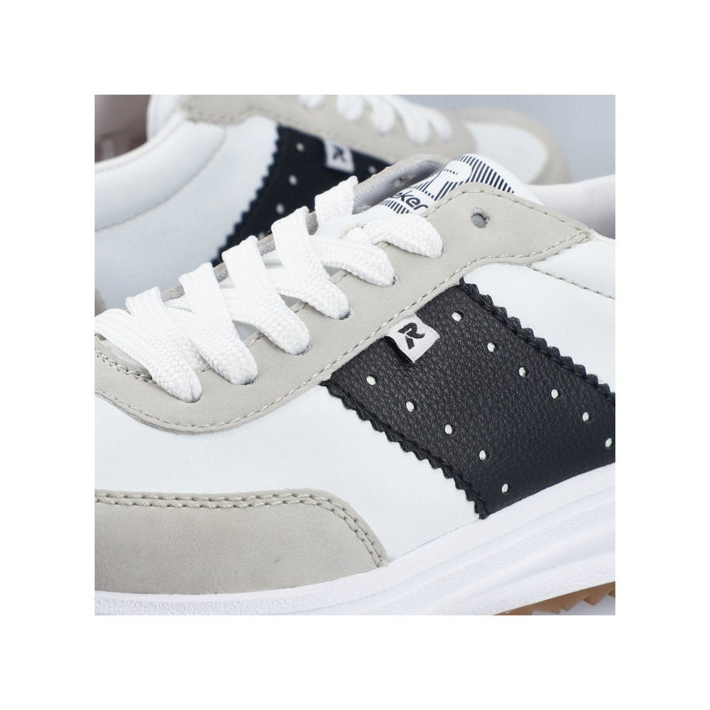 Rieker L5802-40 White Light Grey Black Trainers