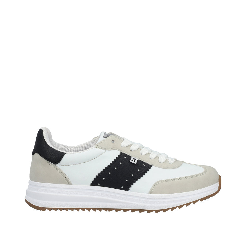 Rieker L5802-40 White Light Grey Black Trainers