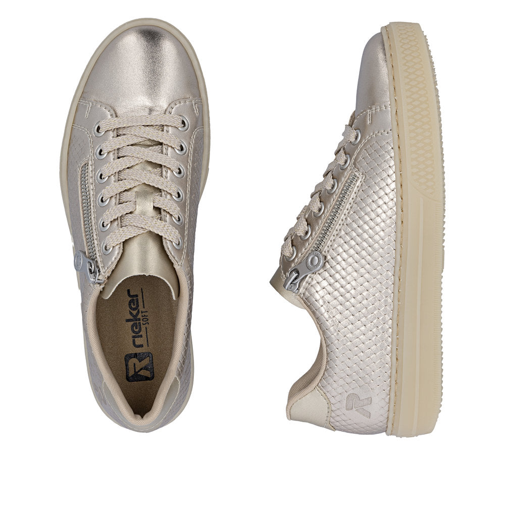 Rieker L5955-90 Pale Gold Trainers