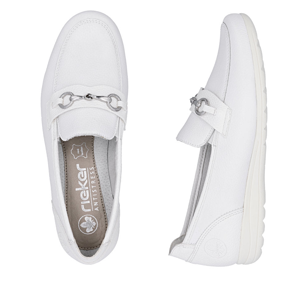 Rieker L9355-80 White Casual Shoes