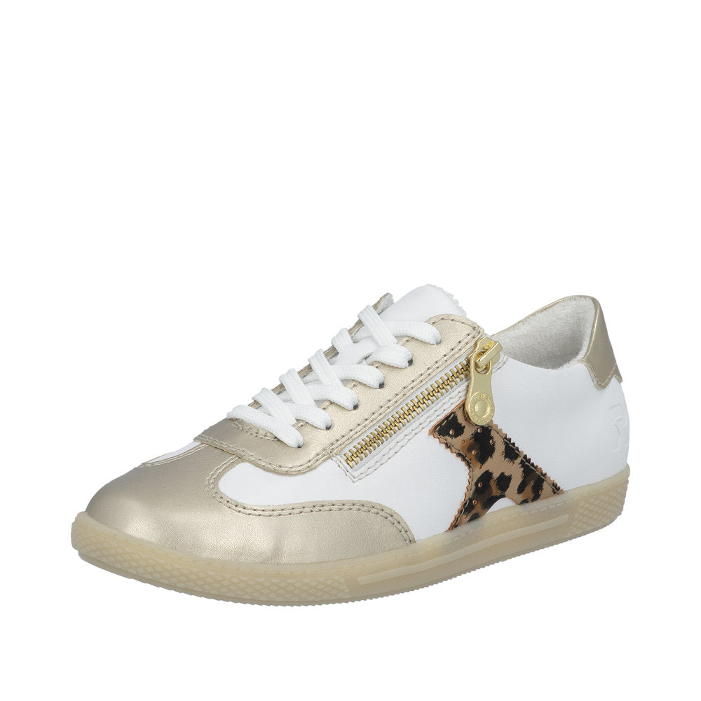 Rieker L9700-81 Pale Gold White Trainers