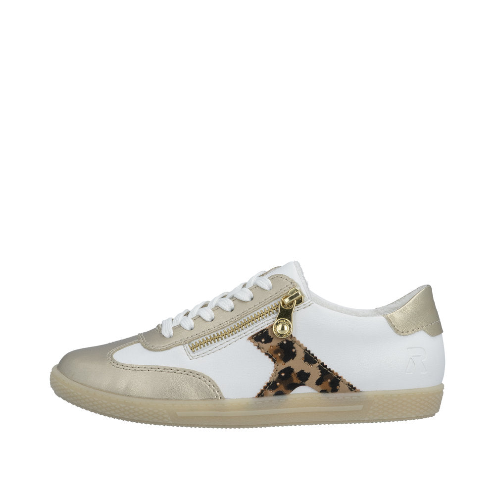 Rieker L9700-81 Pale Gold White Trainers