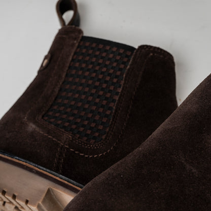 Sloane Ledger Brown Suede Chelsea Boots