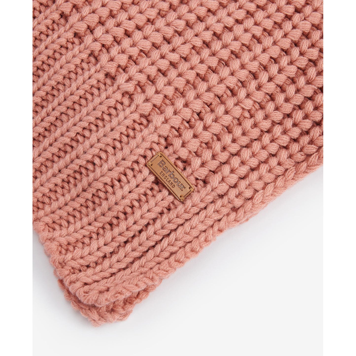 Barbour Ladies Saltburn Pink Rust Beanie And Scarf Set