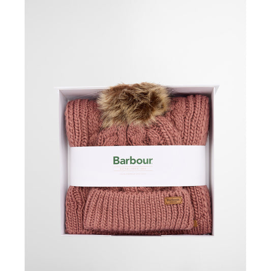 Barbour Penshaw Arabesque Beanie & Scarf Set
