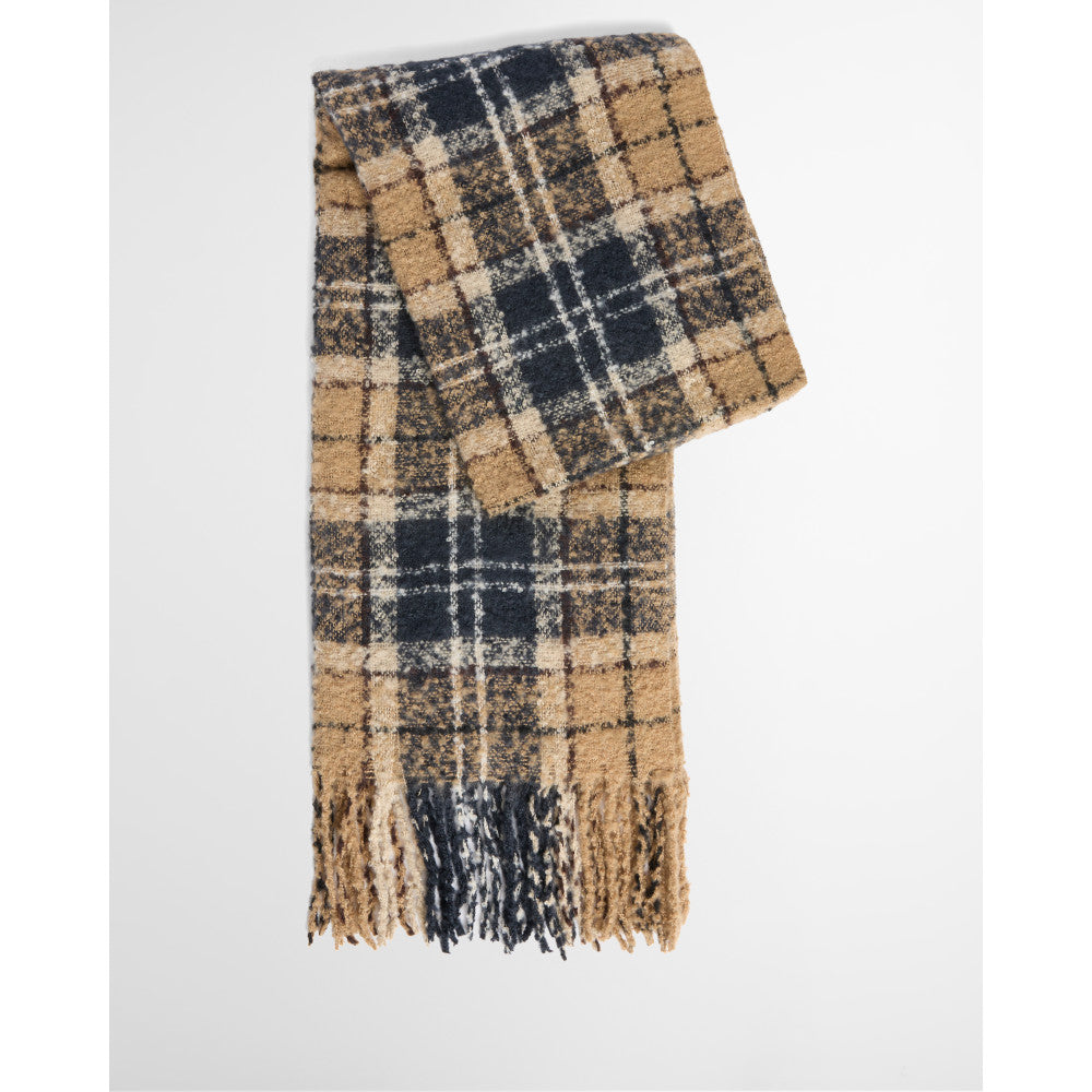 Barbour Saltburn Birchwood Beanie & Tartan Scarf Gift Set