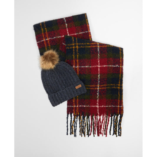 Barbour Saltburn Winterb Beanie & Scarf Set