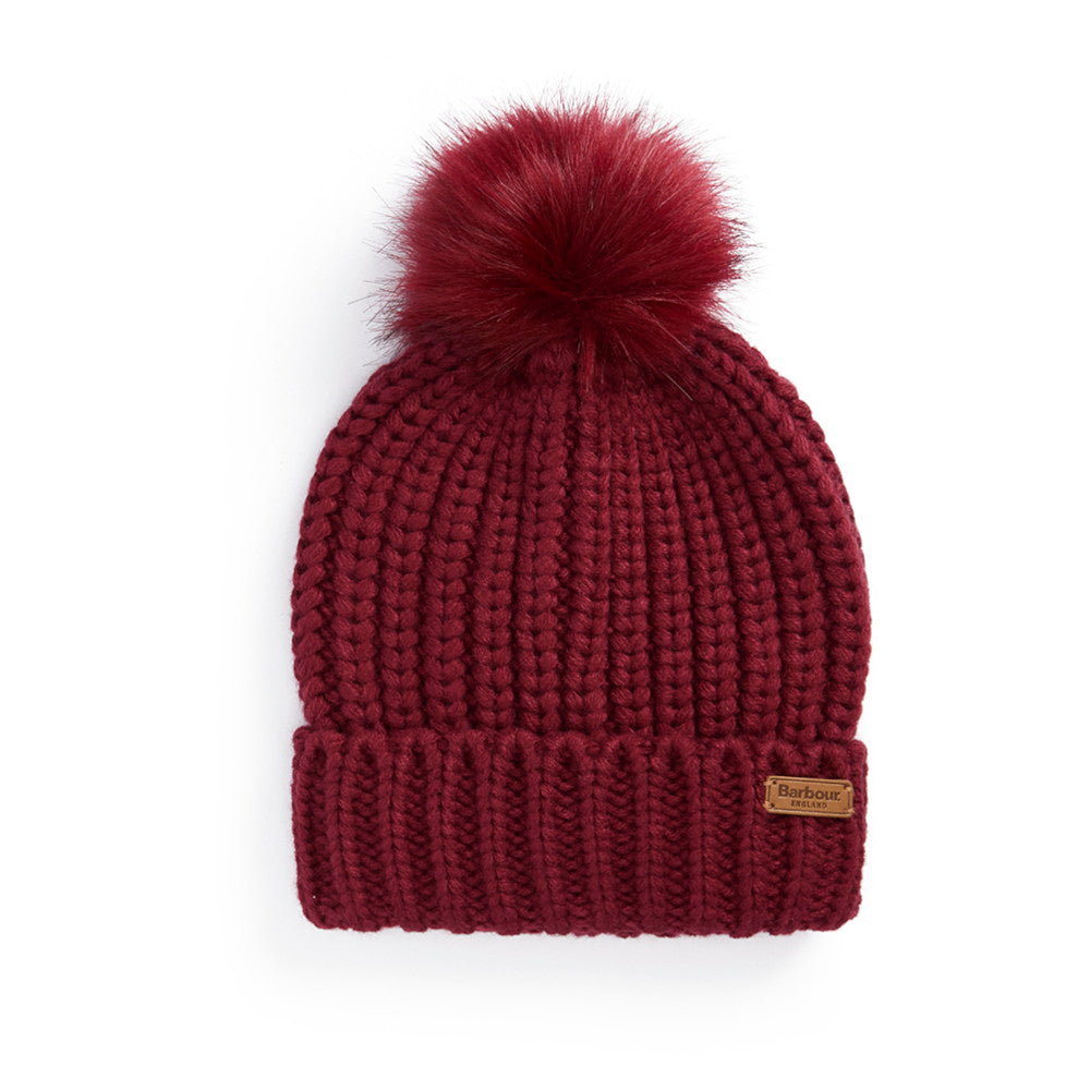Barbour Saltburn Biking Red Beanie Hat